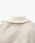 Women's Belted Trench Coat With Buttoned Cuff Tabs - Beige