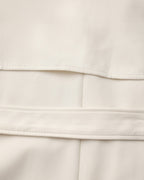 Women's Belted Trench Coat With Buttoned Cuff Tabs - Beige