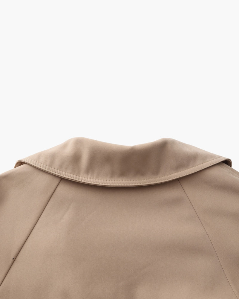 Women's Belted Trench Coat With Buttoned Cuff Tabs - Mocha