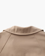 Women's Belted Trench Coat With Buttoned Cuff Tabs - Mocha
