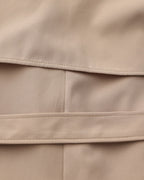 Women's Belted Trench Coat With Buttoned Cuff Tabs - Mocha
