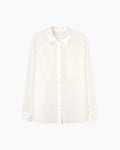 Women's Button-Front Shirt With Single Chest Pocket - White
