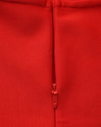 Women's Halter-Neck Long Dress With Straight Hem - Red