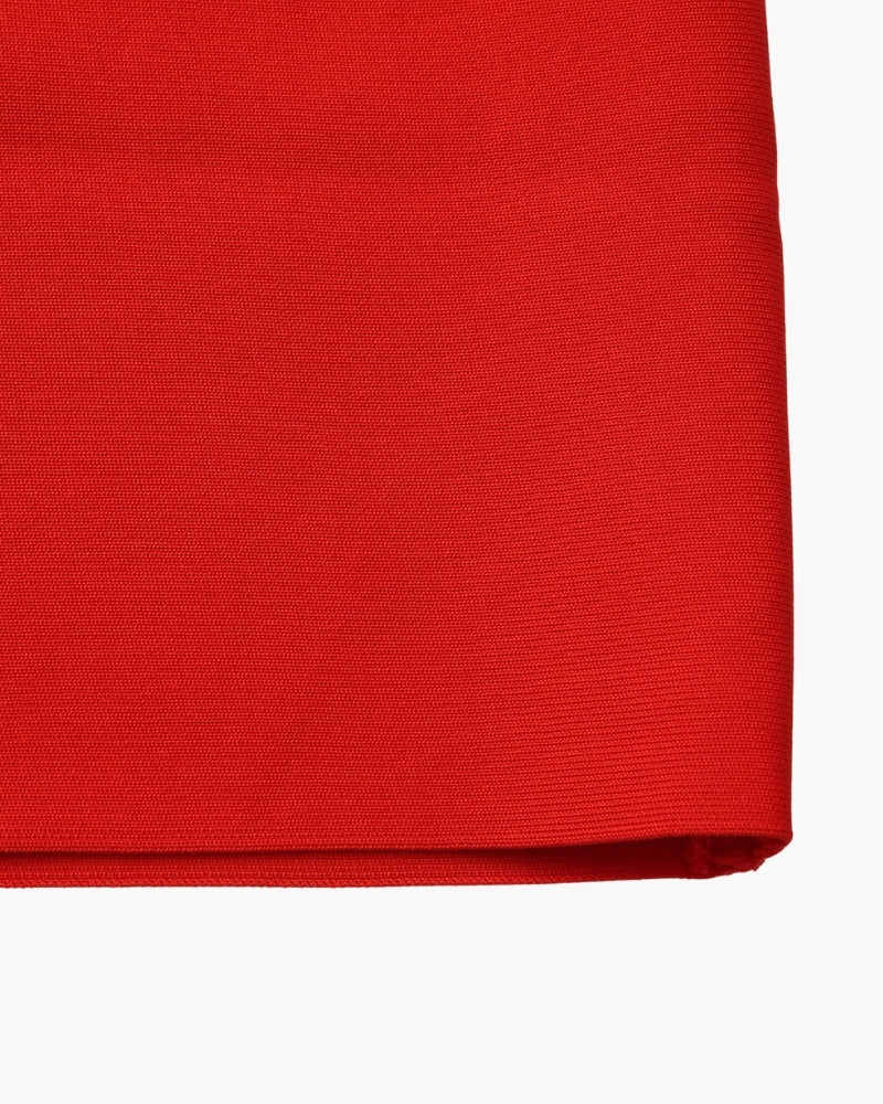 Women's Halter-Neck Long Dress With Straight Hem - Red
