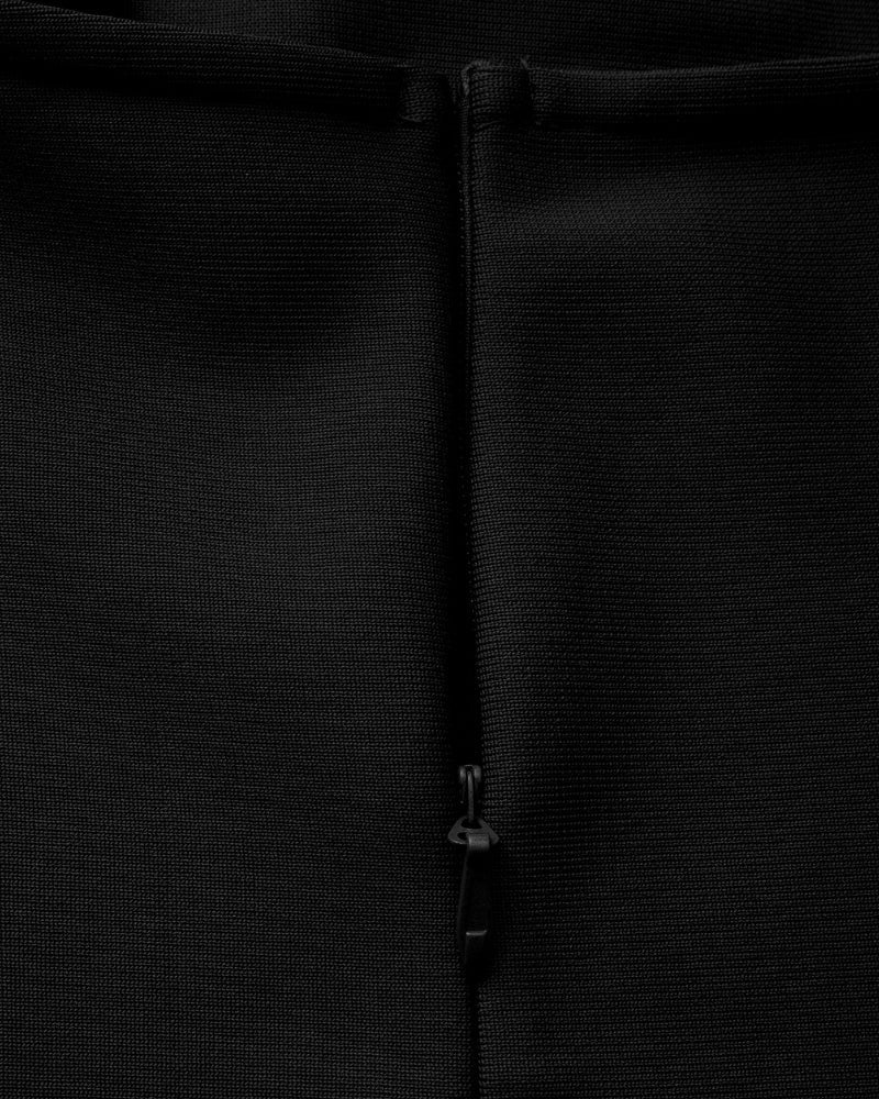 Women's Halter-Neck Long Dress With Straight Hem - Black