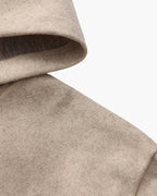 Women's Hooded Zip Jacket With Straight Open Cuffs - Beige