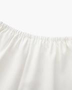 Women's Wide-Leg Trousers With Gathered Waistband - Ivory